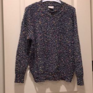 Main Strip womens knit sweater crew oversized multicolor Popcorn Distress size S